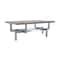 Armen Living Illusion Gray Wood Coffee Table with Brushed Stainless Steel Base LCILCOBSGR - alternate 6